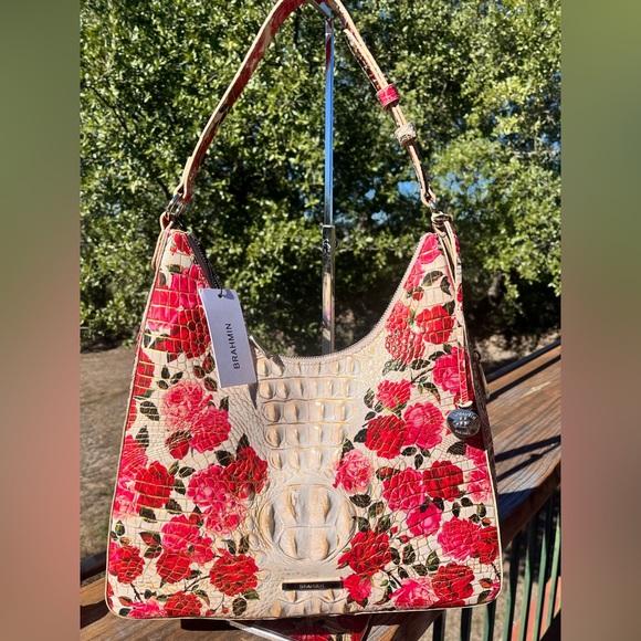 NWT Brahmin ROMANTIC ROSES TabithaOmbre Melbourne Shoulder Bag#2